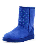 Classic Short Crystal Suede Boot