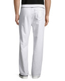 Big T Wide-Leg Sweatpants, Optic White
