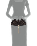 dress the part fan clutch bag, black