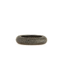 Black Rhodium-Plated Ring with Black Diamonds, Size 5