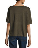 Round-Neck Short-Sleeve Box Top