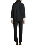 Silk Crepe Straight-Leg Pants