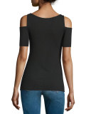 Deneuve Cold-Shoulder Top