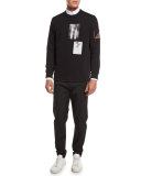 Cuban-Fit Photograph Patch Sweatshirt, Black