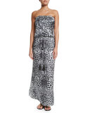 Animal-Print Sleeveless Maxi Dress Coverup