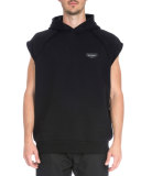 Sleeveless Hooded Pullover Sweater, Black