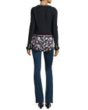 Eclipse Cropped Tweed Jacket, Black
