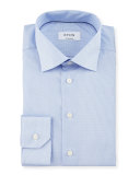 Contemporary-Fit Chain-Stitch Print Dress Shirt, Blue