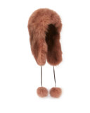 Fox Fur Trapper Hat, Brown