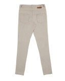 Five-Pocket Faux-Suede Leggings, Sand, Size 8-14