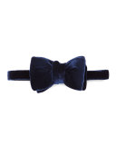 Solid Velvet Bow Tie, Navy