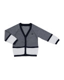 Birdseye V-Neck Raglan Sweater, Blue, Size 3-7