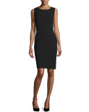 Angelina Sleeveless Sheath Dress, Black