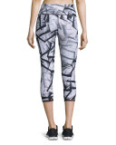 Reversible Print Performance Capri Pants, Nebula