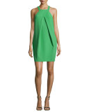 Felisha Sleeveless Crepe Mini Dress, Mojito