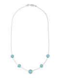 Stella Necklace in Turquoise Doublet & Diamonds 16-18"