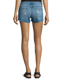 Cutoff Distressed Denim Shorts, Gunner