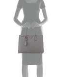 Saffiano Lux Executive Tote Bag, Dark Gray (Marmo)
