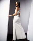 Sleeveless Twisted-Neck Keyhole Gown 
