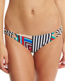 Mediterranean Vacation Multi-Print Strappy Swim Bottom