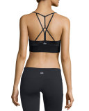 Lush Strappy-Back Sports Bra, Black
