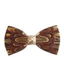 Pheasant-Feather Bow Tie, Brown