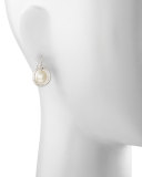 White South Sea Pearl & Diamond Halo Earrings, 1.15ct