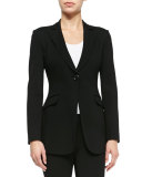 Double-Face Jersey One-Button Jacket