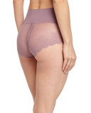 Undie-Tectable High-Waist Lace Boyshorts, Mulberry Shadow