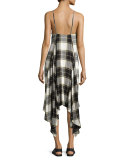 Lilu Sleeveless Plaid Dress, Yellow/White/Gray