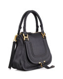 Marcie Medium Satchel Bag, Black