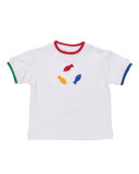 Short-Sleeve Cotton Jersey Fish Tee, White, Size 6-24 Months