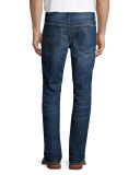 Matthieu Classic Straight-Leg Denim Jeans, Blue