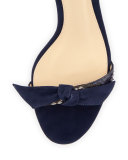 Clarita Suede & Python City Sandal, Petrol