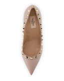Rockstud Leather 100mm Pump, Powder (Poudre)