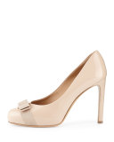 Pimpa Patent Bow Pump, New Bisque (Beige)