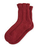 Cashmere-Blend Cozy Ruffled Bedsocks