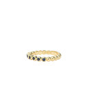 Blue Sapphire Stack Ring, Size 7