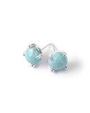 Silver Rock Candy Mini Stud Earrings in Turquoise