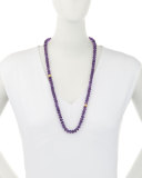 Single-Strand Faceted Amethyst Necklace, 30"