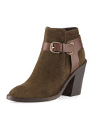 Liana Weatherproof Buckle Ankle Boot, Herb