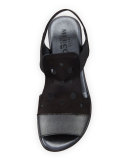 Eddy Perforated Comfort Sandal, Black