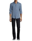 Comfort Denim Slim-Straight Jeans, Blue