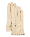 Studded Leather Gloves, Parchment