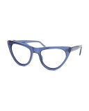 St. Louis Cat-Eye Optical Frames, Dark Blue