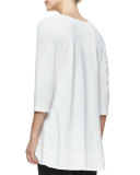 Interlock-Knit High-Low Tunic