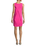 Sleeveless Crossover-Back Sheath Dress