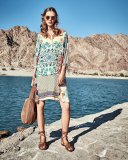 Ellyonora Half-Placket Floral Georgette Dress, Multi