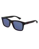 Tortoiseshell Acetate Rectangular Sunglasses w/Web Detail, Brown
