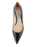 Patent Saffiano 45mm Pump, Black (Nero)